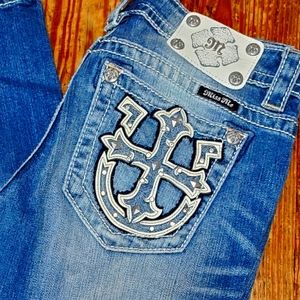 Miss Me Bluejeans 28 Straight Cut Inseam 33.5"